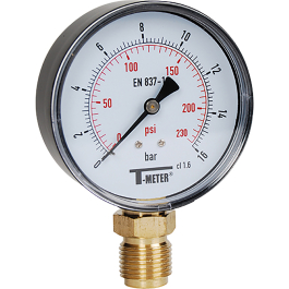 ABS plastic pressure gauge dry radial Ø80 1644 Syveco