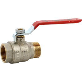 Brass ball valve 581 male/female red lever PN30/20 | Syveco