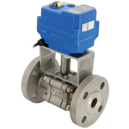 3 piece stainless steel ball valve 703 + TCR electric actuator | Syveco