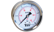 Stainless steel pressure gauge glycerine axial Ø63 1623