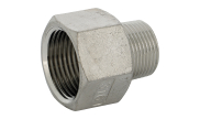 Stainless steel reducing socket female>male BSP 2033