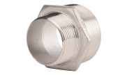 Stainless steel reducing hexagonal nipple male BSP 2085