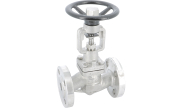 Stainless steel globe valve 472 RF PN40 with stainless steel bellow