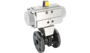 Split body cast iron ball valve NF 505 + RE/RES pneumatic actuator