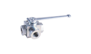 Carbon steel ball valve 721ZA 3 way L-port BSP high pressure