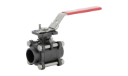 Carbon steel ball valve 738 3-piece body BW + ISO pad