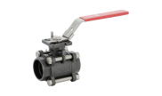 Carbon steel ball valve 739 3-piece body SW + ISO pad