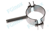 Round welding pipe holder with rod DIN