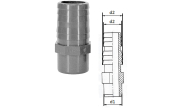 PVC-U hose connection