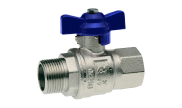 Brass ball valve VS43 BSP MF blue aluminium butterfly handle