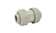 PP check valve double union SL1 FKM seat