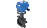 PVC-U butterfly valve PL2 + TCR electri actuator