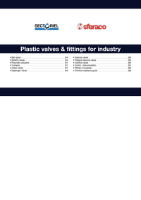 Open chapter Plastic valves & fittings for industry